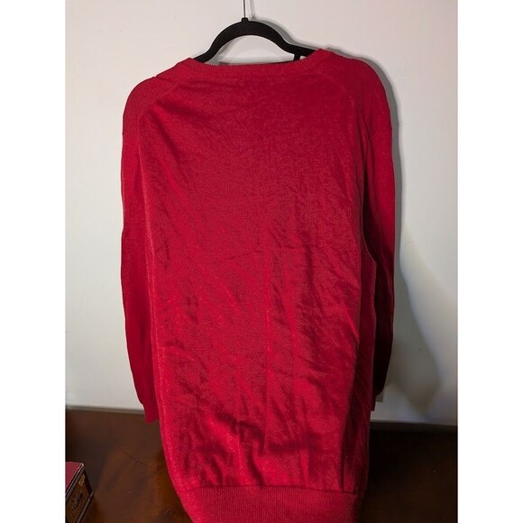 Brooks Brothers Mens Red V Neck Supima Cotton Sweater XL Long Sleeve christmas - Picture 5 of 5